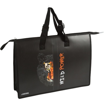 Папка А3 (467*338*100) с ручками, молния, пластик Wild Power