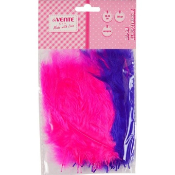 Набор "Перья для декорирования. Розовый микс" 10*15мм, 50 шт, ассорти
