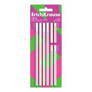 Клейкие закладки пластиковые ErichKrause Neon, 5x140 мм, 5x45 мм, 5x90 мм, 160 листов, 4 цвета