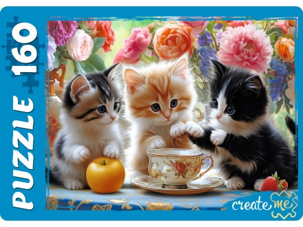 Пазлы  160 элементов 237*330см "Три котенка на столе"