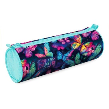 Пенал-тубус (210*70*70) молния, ткань "Неоновые бабочки"