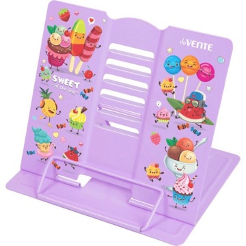 Подставка для книг "Sweets" 21*19см полностью металл, сиреневая
