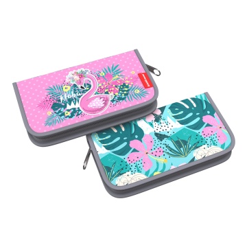 Пенал-книжка без наполнения ErichKrause 110x205x25мм Rose Flamingo