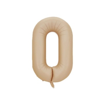 Шар фольга 40" "Цифра 0" карамель 102 см