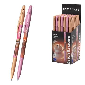 Ручка шариковая ErichKrause R-301 Stick Prima Cat 0.7, цвет чернил синий (в коробке по 50 шт.)