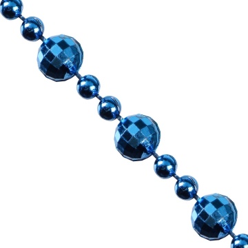 Бусы декоративные 2,7м, с шарами разных диаметров, синий