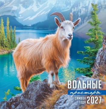 Календарь КВАДРАТ 230х235мм на 2027 год "Символ года. Вольные просторы" (12 л, скреп.)