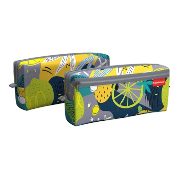 Пенал квадро с двумя отделениями ErichKrause 210x100x50мм Lime