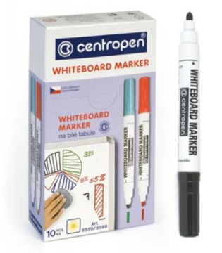 Маркер Centropen для белой доски 2,5мм черный
