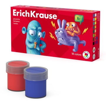 Гуашь 18цв 360мл Erich Krause Jolly Friends