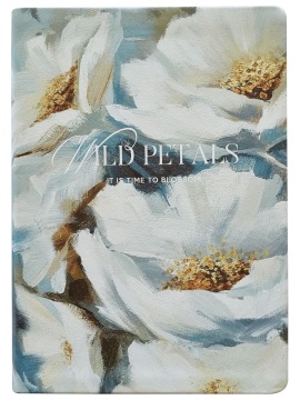 Ежедневник дат. 2026г А5 176л., кожзам, интегр.пер. "Petals" ляссе