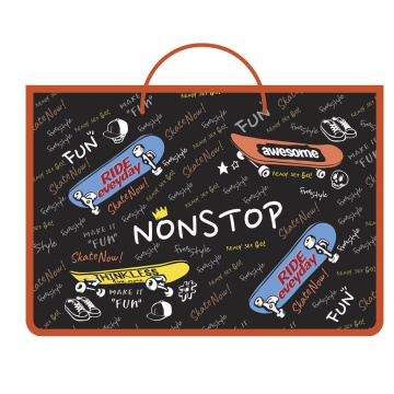 Папка А4 (335*235*55) с ручками, молния, пластик "Nonstop"