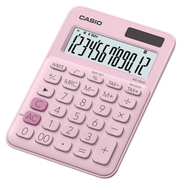 Калькулятор 12 разр. CASIO настольный, розовый MS-20UC-PK-S-UC
