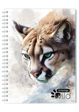 Тетрадь А5  40л ЛИН. гребень Апплика "Дикая кошка" БЕЗ ПОЛЕЙ