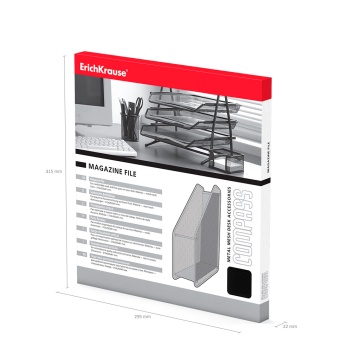 Подставка для бумаг вертикальная металлическая ErichKrause Compass, Classic, черный