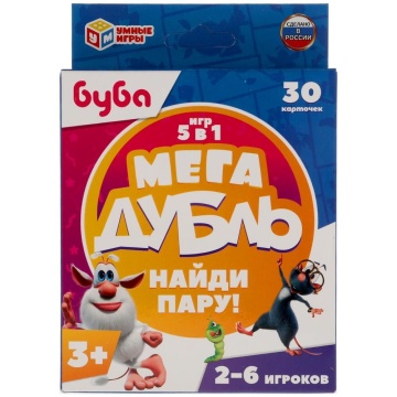 Игра настольная "Мегадубль.Буба" 30 карточек