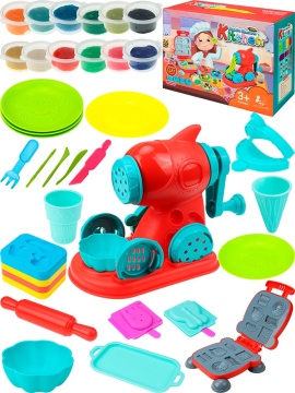 Набор для лепки легк. пластилином 12цв. "Готовим лапшу и бургер" 35 предметов