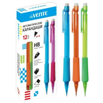 Карандаш механический 0,5мм deVENTE НВ, ассорти