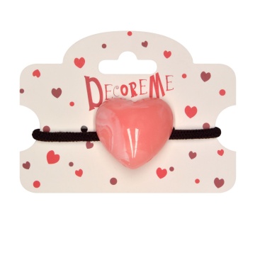 Резинка для волос "DecoreMe. Большое глянцевое сердце" 5 видов