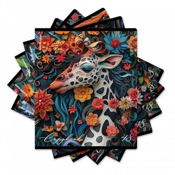 Тетрадь А5 48л кл. Erich Krause "Flower Animals", выборочный УФ-лак.