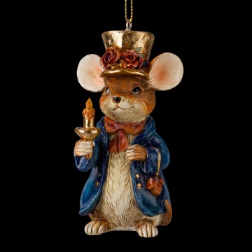 Украшение ErichKrause Decor Мышь со свечой 10см