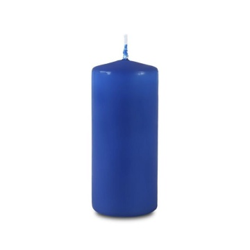 Свеча пеньковая 40*90мм синяя