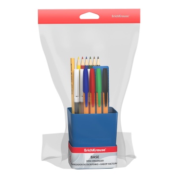 Набор школьный пластиковый ErichKrause Base, Ice Metallic, синий