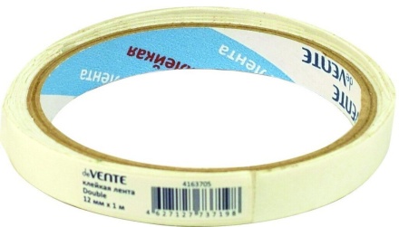 Скотч 2 сторон. 12мм* 1м*1мм  вспененная основа