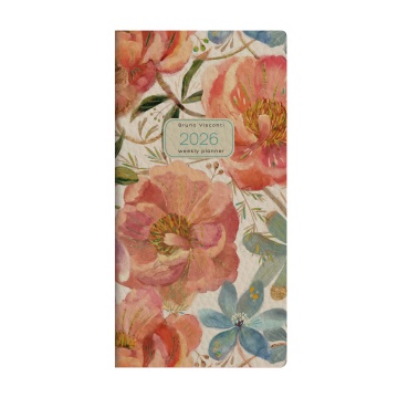 Еженедельник дат. 2026г, 87*165мм 64л., кожзам., тв.пер. "Flora. Цветочная феерия"