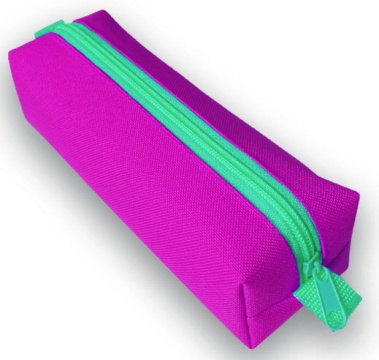 Пенал-косметичка (195*60*50) молния, ткань "Малиновый"