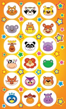 Наклейки-оценки 9*15см "Животные"