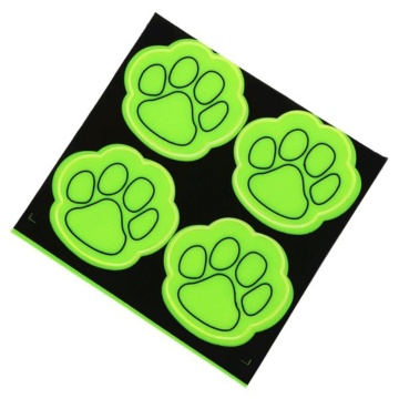 Наклейки светоотражающие "Paw"  5*5см желтые