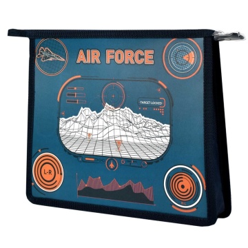 Папка д/тетрад. А5 (233*200*65) 1отд. молния сверху, пластик "Истребитель"