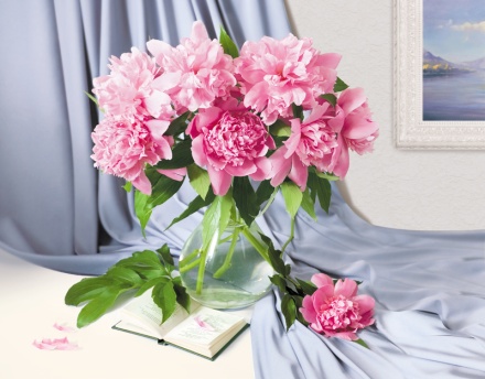 Календарь Трио 295*720мм на 2026г. Пионы