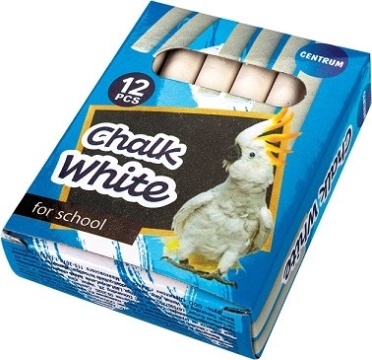 Мел белый 12шт круглый карт упак е.п CENTRUM