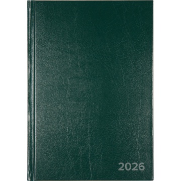 Ежедневник дат. 2026г А5 Attomex 336стр., темно-зеленый, бумвинил, тисн.фольгой, офсет 60г/м2