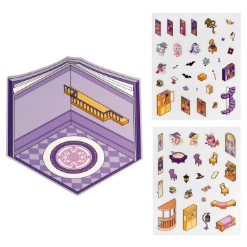 Наклейки-румбокс д/создания миниатюрных сцен 12,5*15см "Пони, магия"