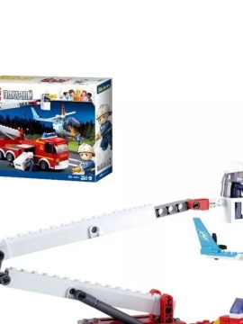 Конструктор пластм. Sluban "Пожарные.Пожарная машина с вертолетом" 394 дет.