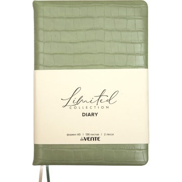 Ежедневник недат. А5 deVENTE Barbara 272стр., мятный, тв.обл.,кожзам., ляссе, 70гр/м2