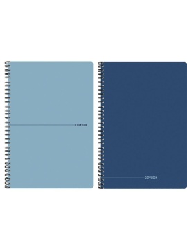 Тетрадь А4 96л кл. гребень Проф-Пресс "В синих тонах" тисн.
