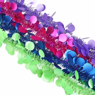 Мишура d= 10см, 2м, ПВХ, 4 цвета