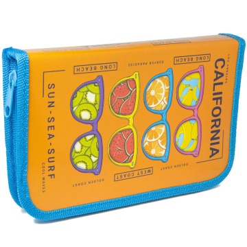 Пенал 1 отд. с 1-ой откид.пл. (190*115*30) молния, лам.картон "Серфинг"