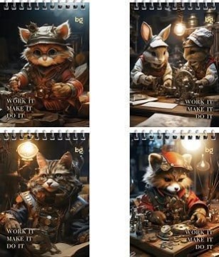 Блокнот А6. 40 л. На гребне. "Стимпанк"