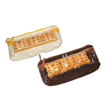 Пенал косметичка "Печеньки" текстиль 20,5*9 см, ассорти цветов