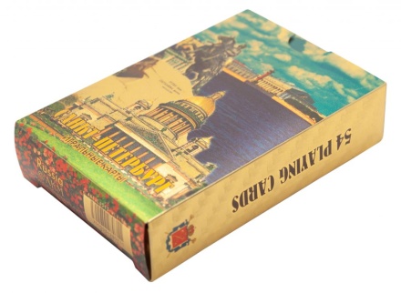 Карты игральные сувенирные "Санкт-Петербург" золото