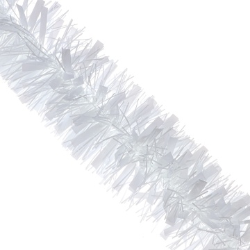 Мишура d= 10см, 2м, ПВХ, белая