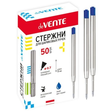 Стержень шар. метал. объемный корпус 98мм.0,7мм, синий