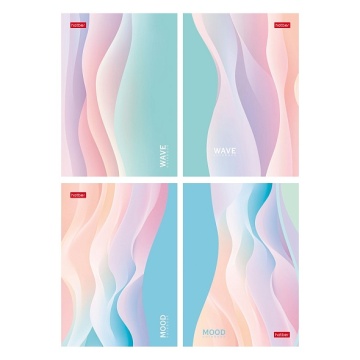 Блокнот А6  24л скоба "Нежность" клетка, глянц.лам., 16диз.