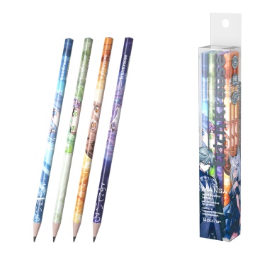 Набор из 12 чернографитных карандашей ErichKrause Manga, трехгранных, HB (в пэт-боксе)