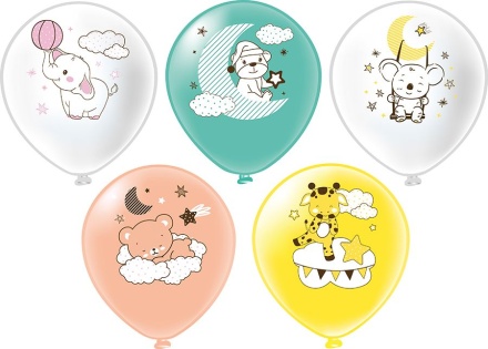 Шар с рисунком 12" СДР Зверята 30 см 25 шт. в уп.